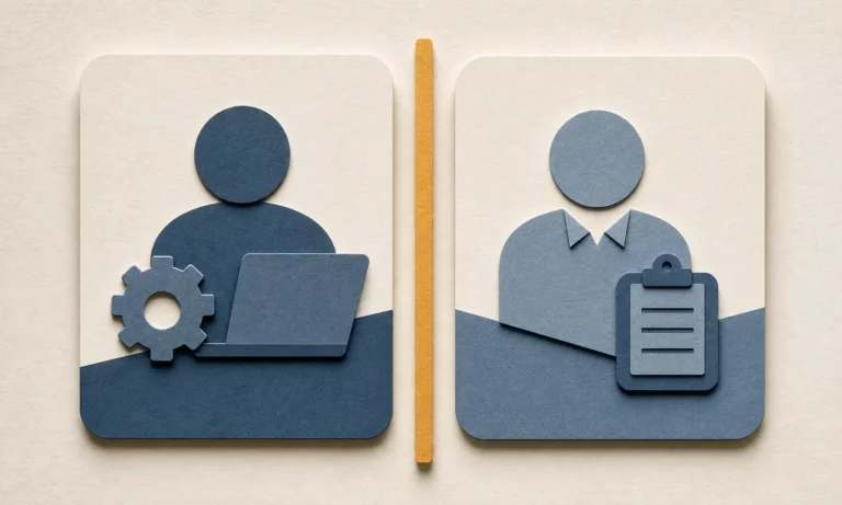 Layered-paper accounting records and folders for contractors and accounting firms.