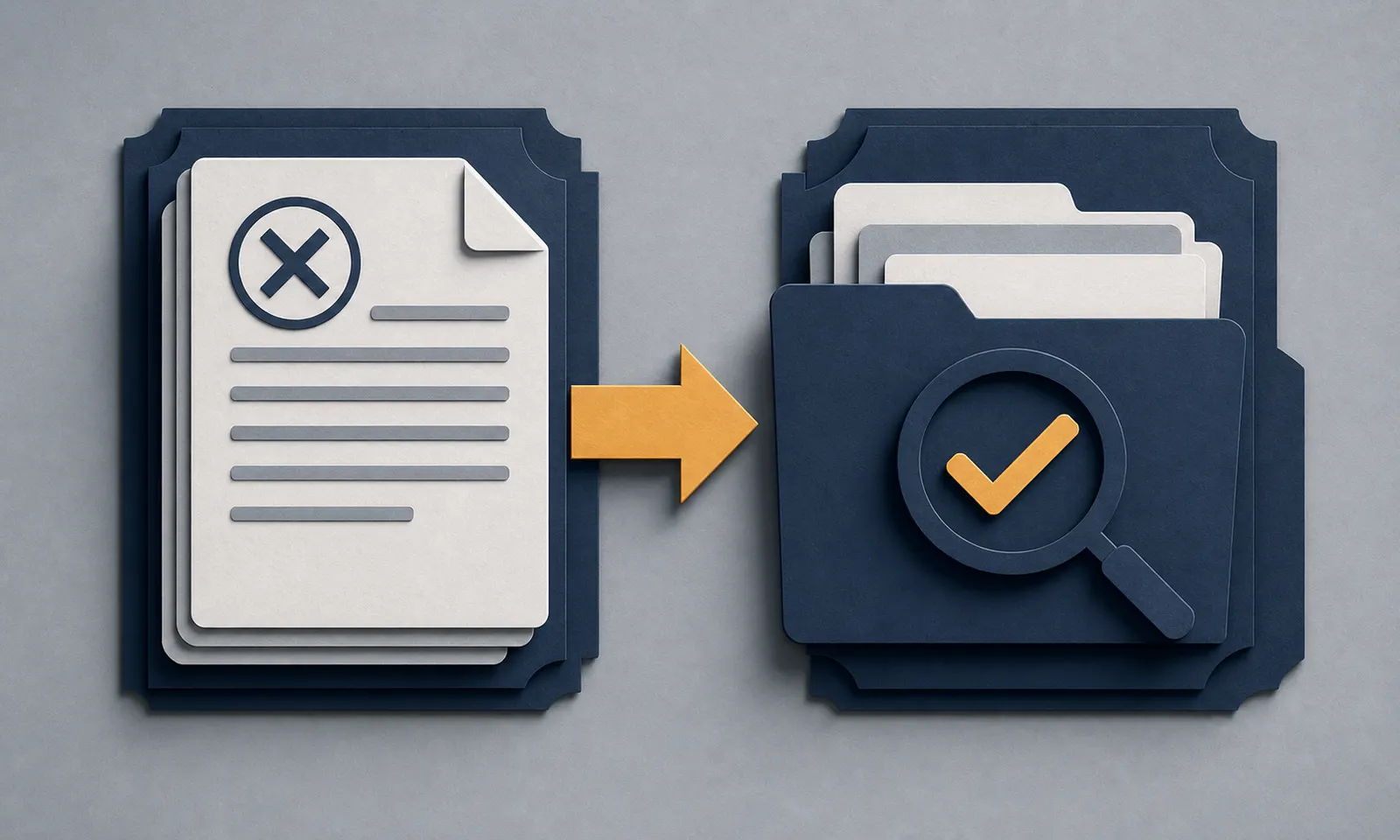 Layered-paper illustration for Unemployment Claim Denials: Top Reasons and How to Appeal.