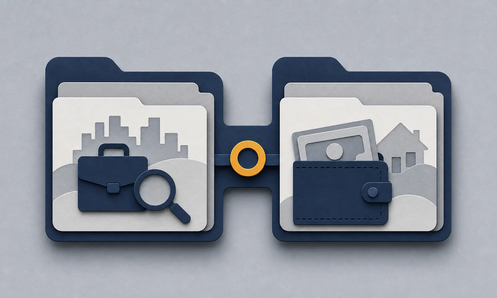 Layered-paper illustration for Case Study: Overpayments.