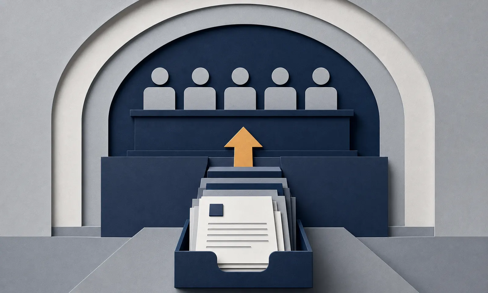 Layered-paper illustration for Case Study: Board Appeal.